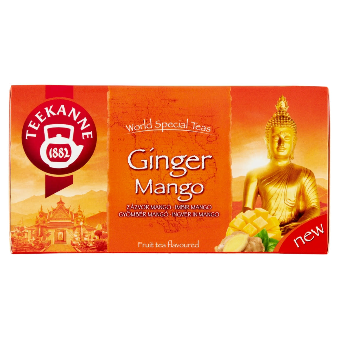 Teekanne Ginger Mango mangó ízesítésű gyümölcstea keverék gyömbérrel 20 filter 35 g