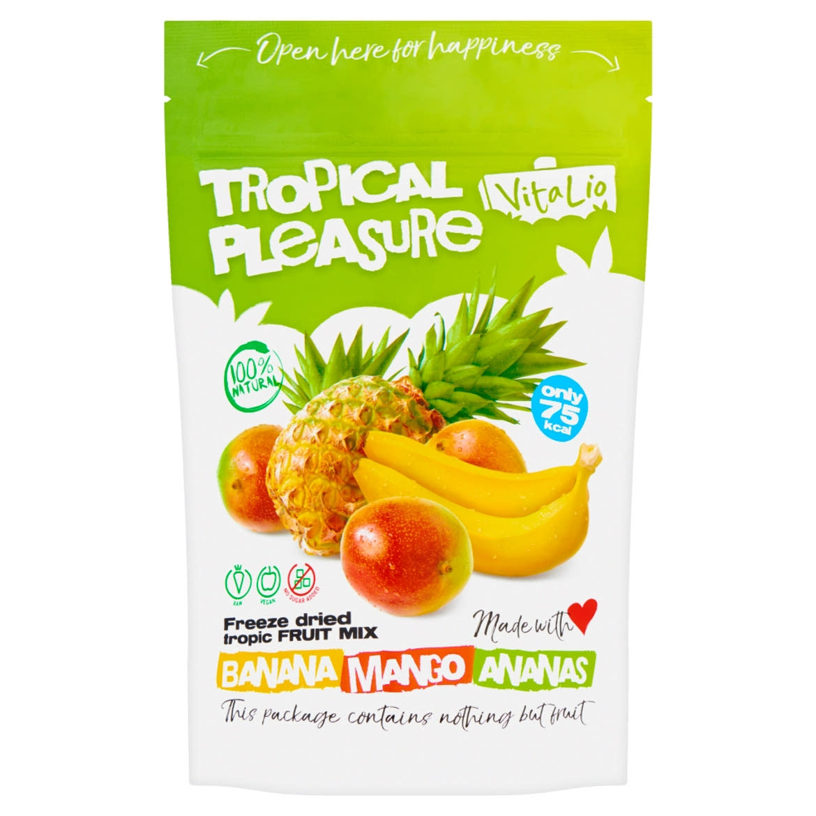 VitaLio Tropical Pleasure liofilizált trópusi gyümölcs mix