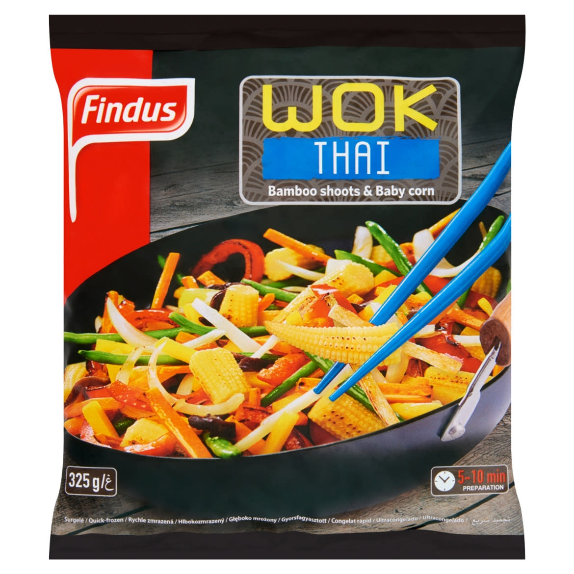 Findus Wok Thai gyorsfagyasztott enyhén fűszerezett wok zöldségkeverék fafülgombával