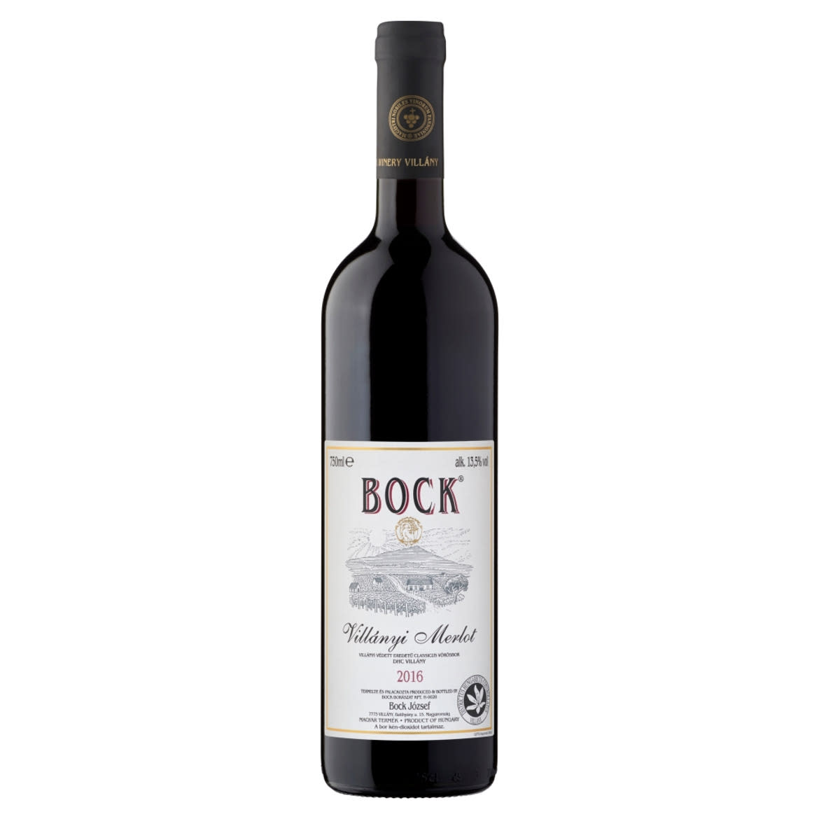 Bock Villányi Merlot classicus vörösbor 13,5% 750 ml