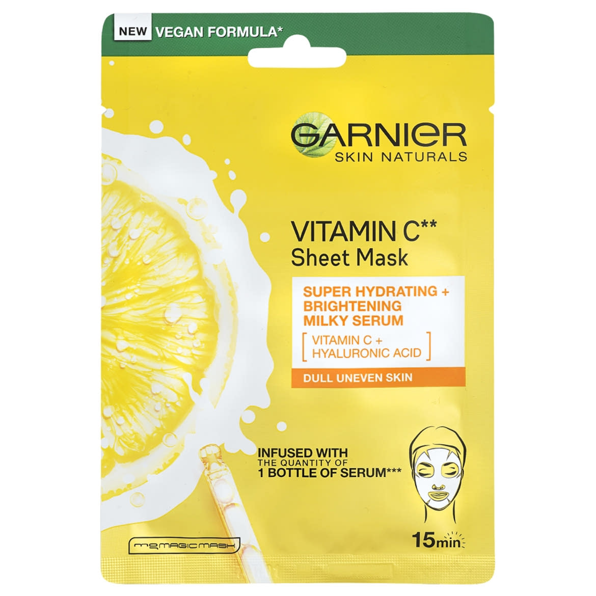 Garnier Skin Naturals Ragyogást adó fátyolmaszk C-vitaminnal