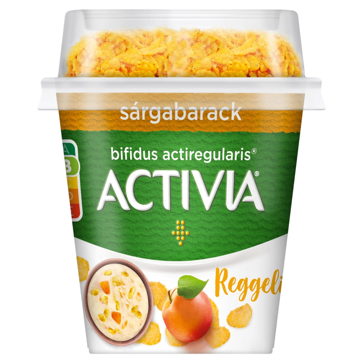 Danone Activia Reggeli élőflórás sárgabarack joghurt kukoricapehellyel