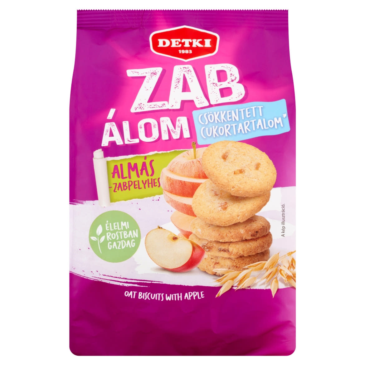 Detki Zab Álom csökkentett cukortartalmú almás-zabpelyhes omlós keksz