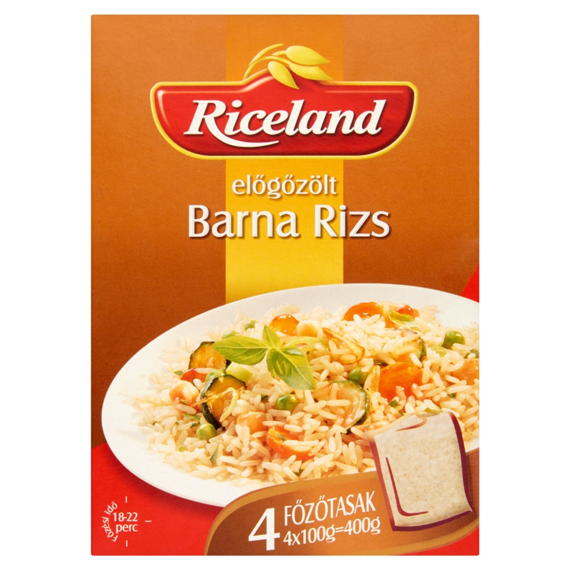 Riceland Előgőzölt Barna rizs 4 x