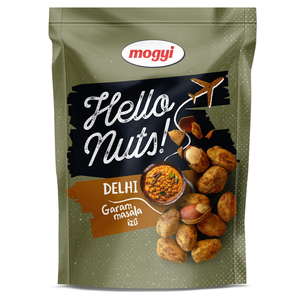 Mogyi Hello Nuts! Delhi garam masala ízű, csicseriborsós tésztabundában pörkölt földimogyoró