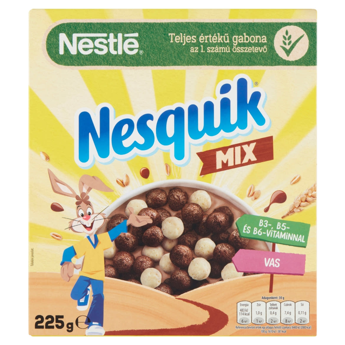 Nesquik Mix kakaós és vaníliaízű, ropogós gabonapehely vitaminokkal, ásványi anyagokkal