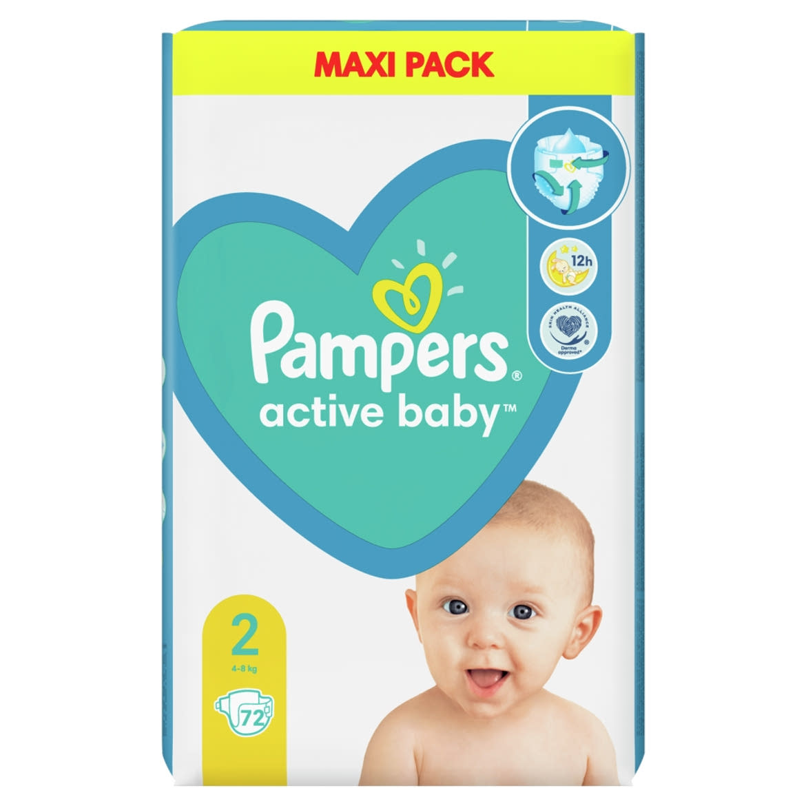 Pampers Active Baby Pelenka, Méret: 2, 4kg-8kg