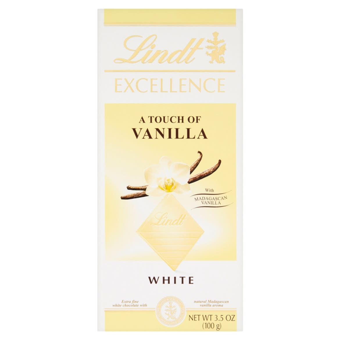 Lindt Excellence A Touch of Vanilla extra fehér csokoládé vanília ízzel 100 g