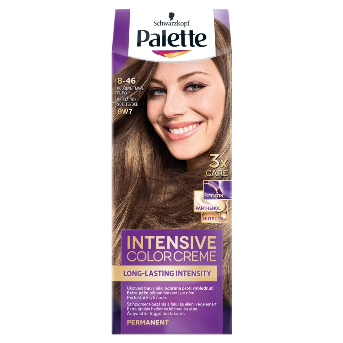 Schwarzkopf Palette Intensive Color Creme intenzív krémhajfesték 8-46 kristályos sötétszőke (BW7)