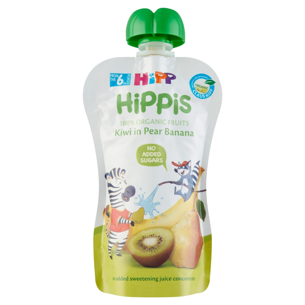 HiPP HiPPiS BIO körte-banán-kiwi gyümölcspép 6 hónapos kortól