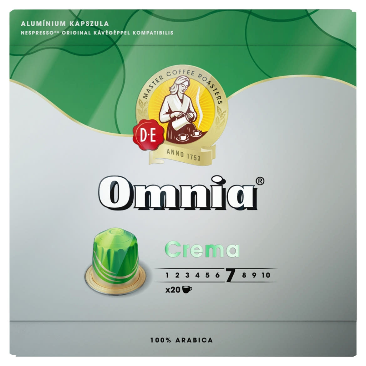 Douwe Egberts Omnia Crema őrölt-pörkölt kávé kapszulában 20 db