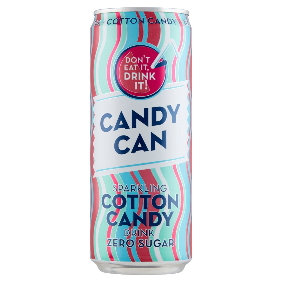 Candy Can Cotton Candy szénsavas üdítőital vattacukor ízesítéssel, édesítőszerekkel