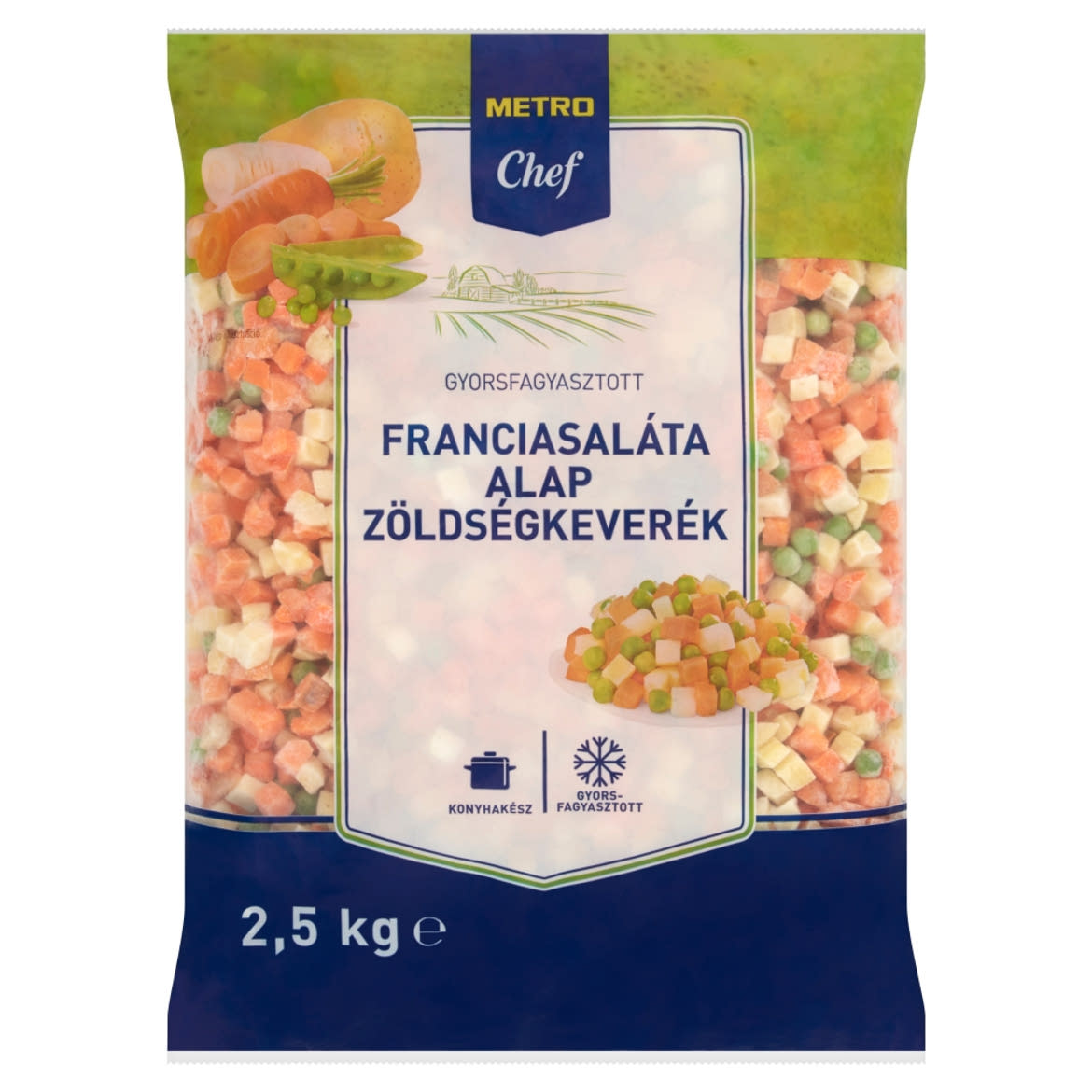 Metro Chef gyorsfagyasztott franciasaláta alap zöldségkeverék