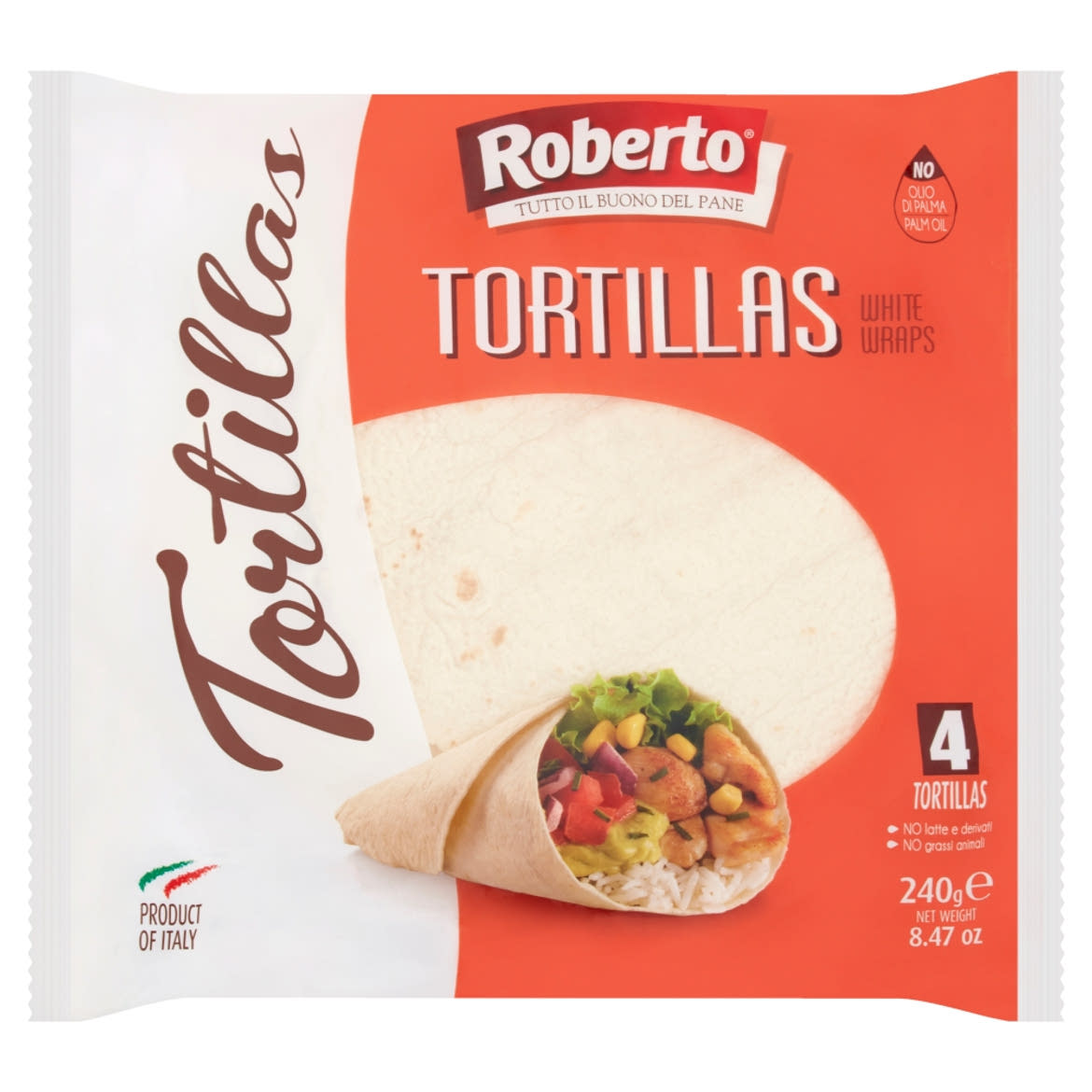 Roberto Tortillas búzakenyér napraforgóolajjal 4 db
