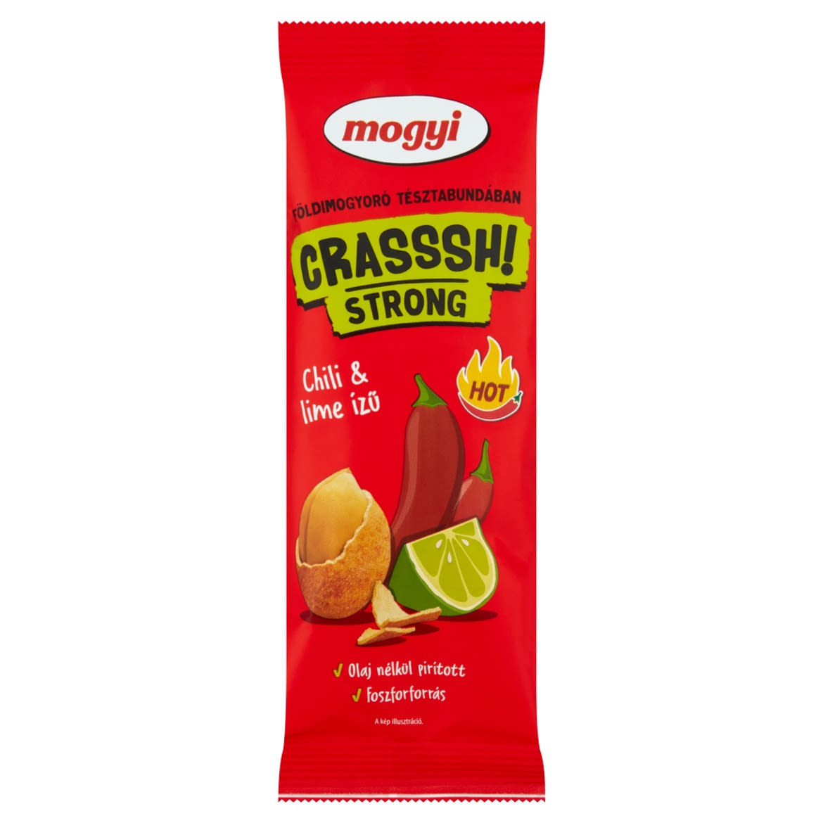 Mogyi Crasssh! Strong pirított földimogyoró chili & lime ízű tésztabundában