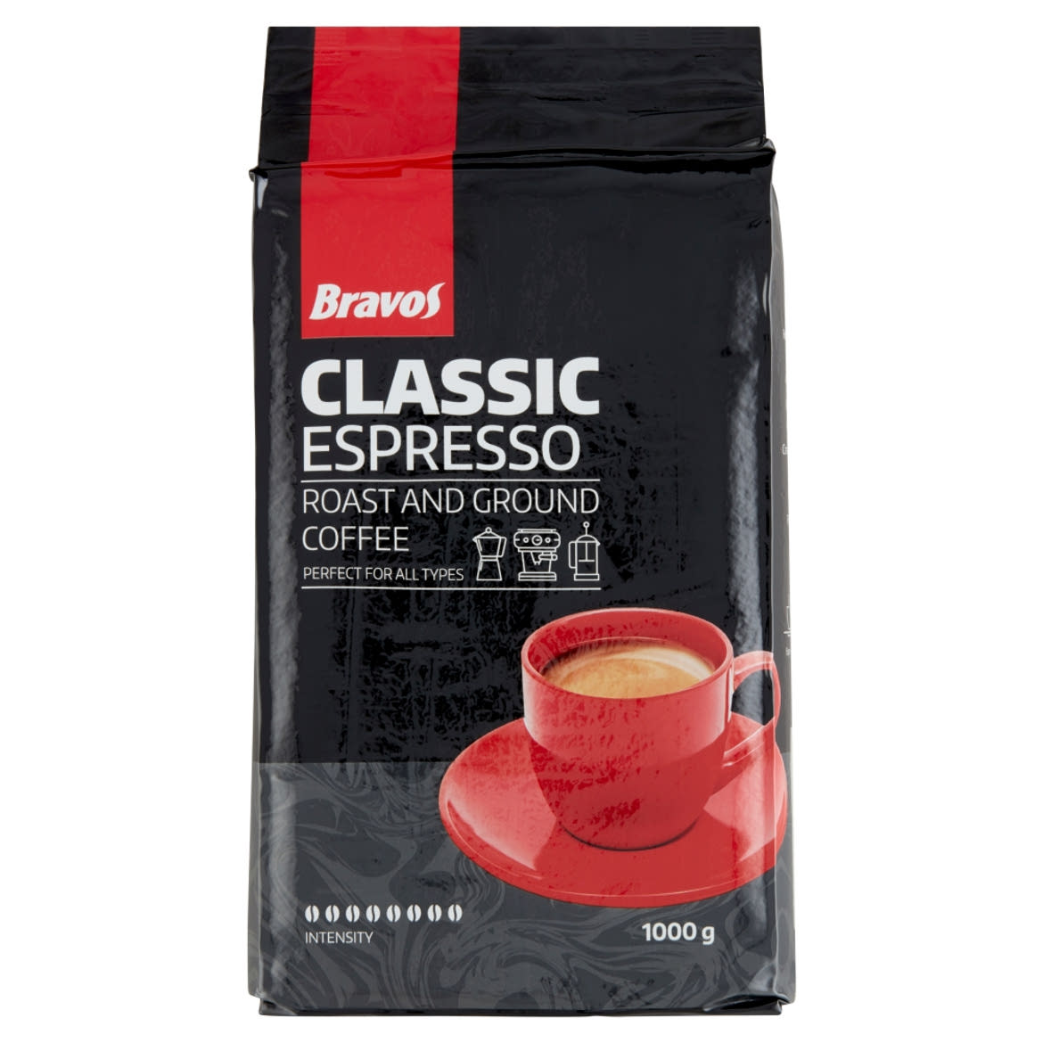 Bravos Classic Espresso őrölt, pörkölt kávé 1000 g