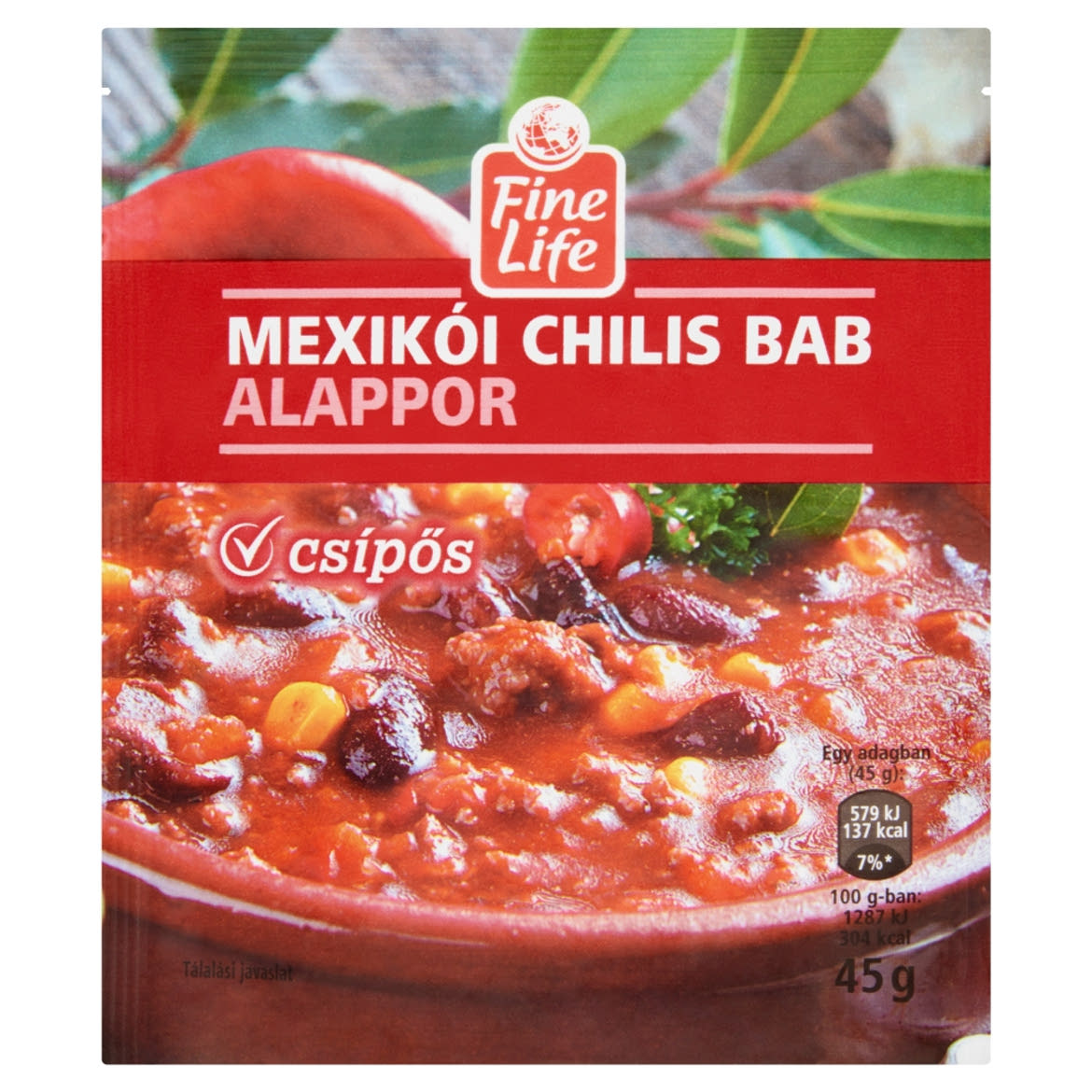 Fine Life csípős mexikói chilis bab alappor