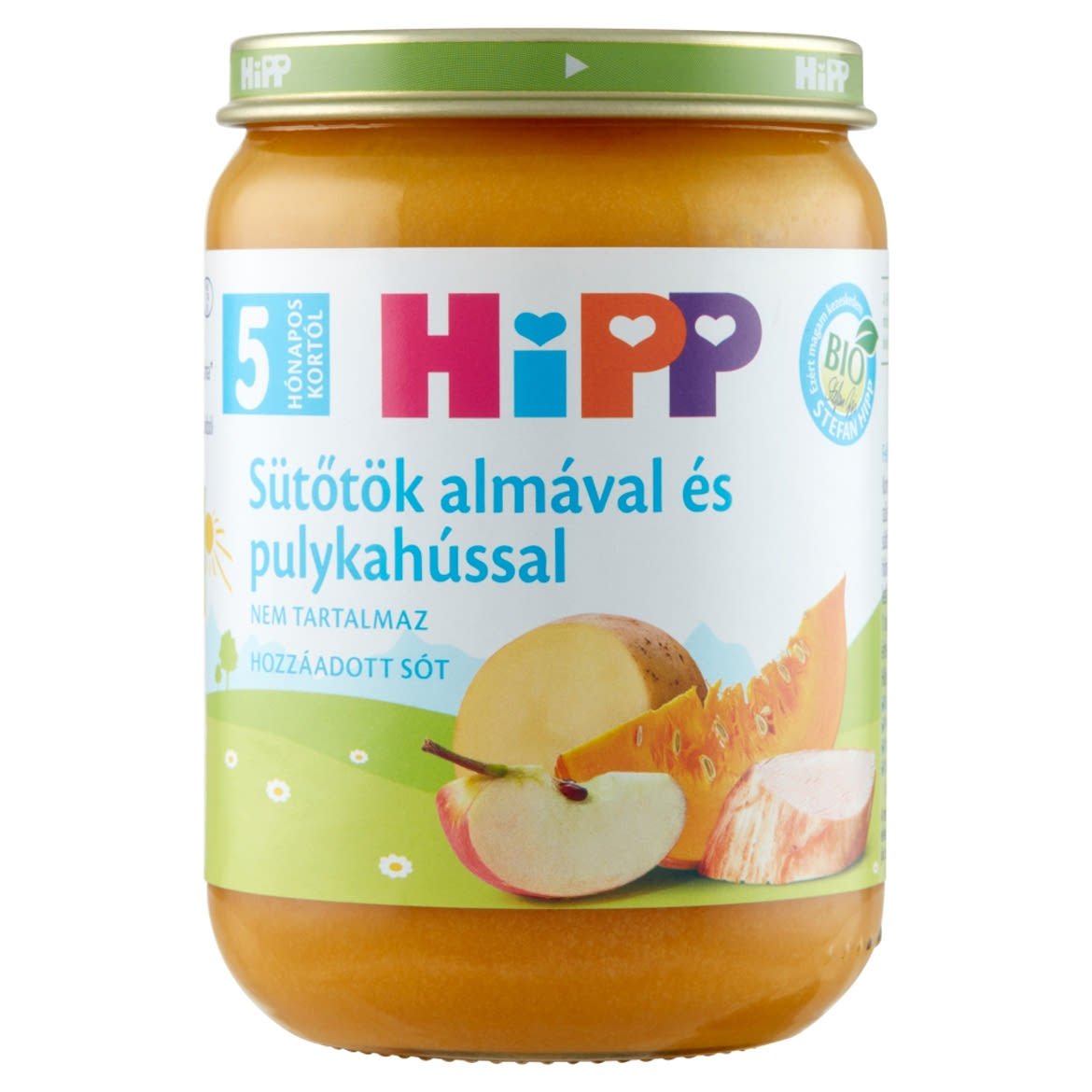 HiPP bio sütőtök almával és pulykahússal bébiétel 5 hónapos kortól