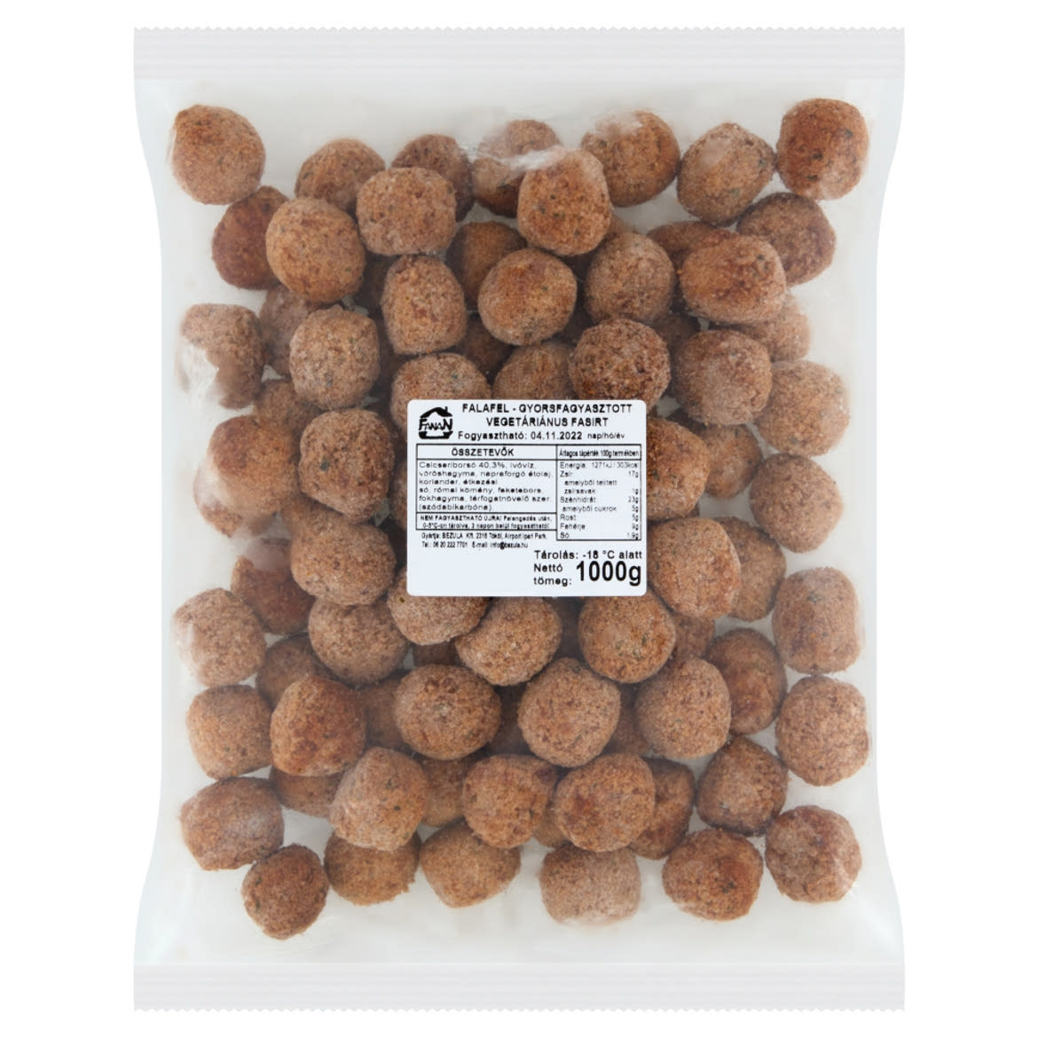 Fanan falafel gyorsfagyasztott vegetáriánus fasirt