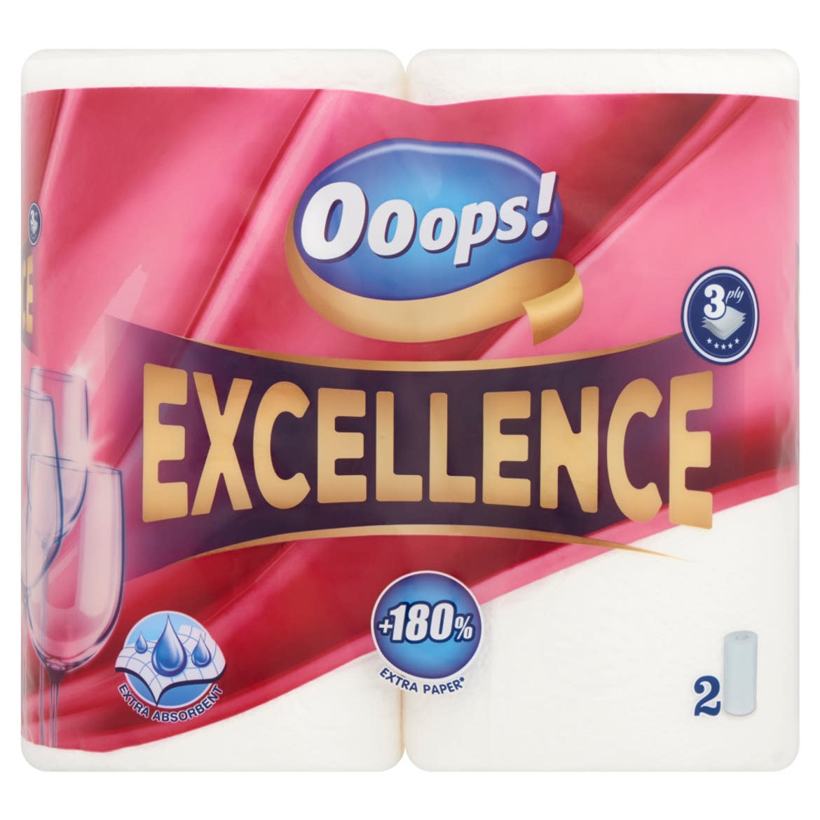 Ooops! Excellence háztartási papírtörlő 3 rétegű
