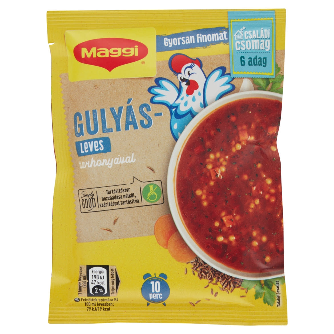 Maggi gulyásleves tarhonyával