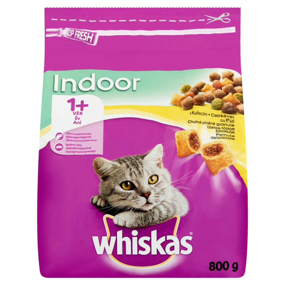 Whiskas Indoor száraz állateledel macskák számára csirkével