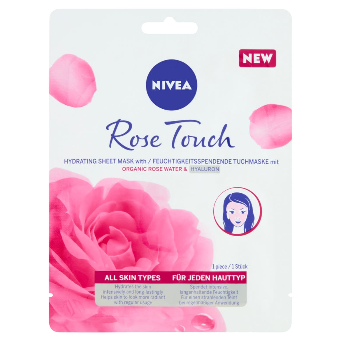 NIVEA Rose Touch szépítő fátyolmaszk