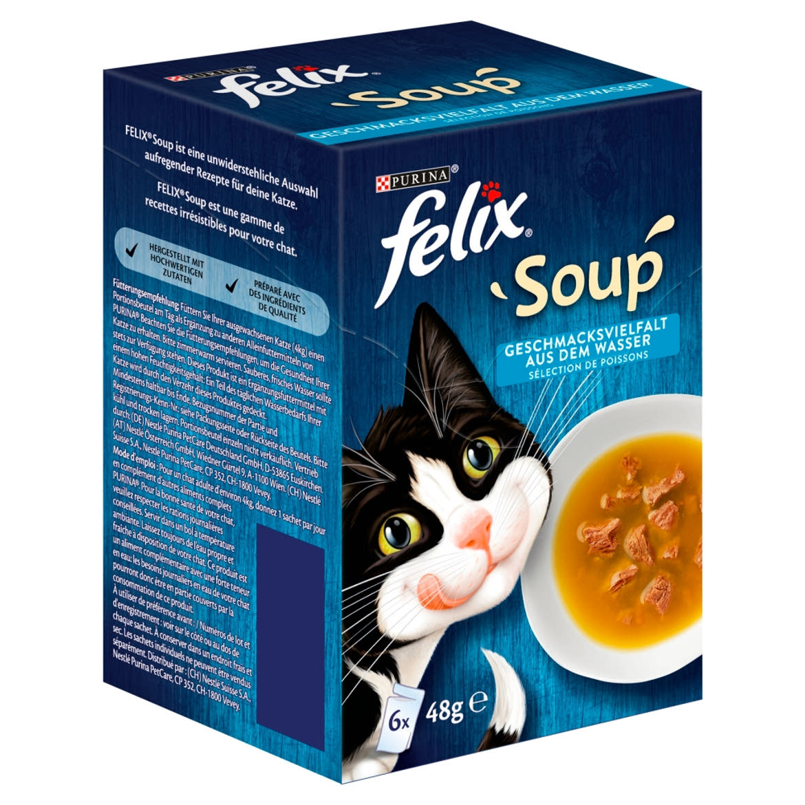 Felix Soup Halas válogatás alutasakos eledel, leves macskáknak 6 x  (288 g)