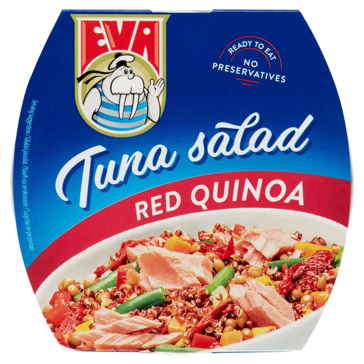 Eva zöldségek tonhallal, vörös quinoa, lencse és szárított paradicsom
