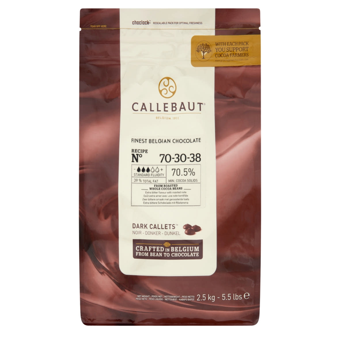 Callebaut 70-30-38NV étcsokoládé pasztillák