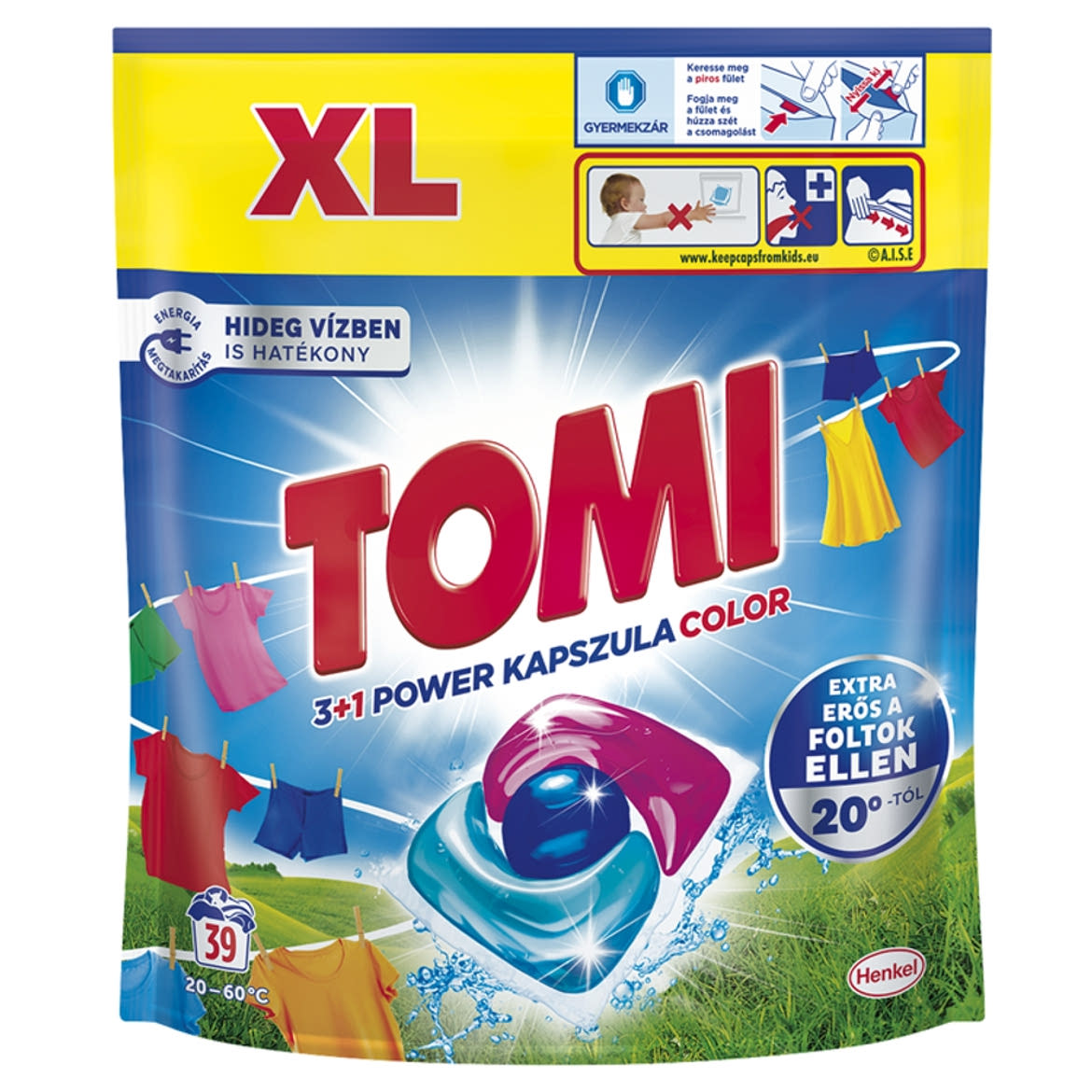 Tomi 3+1 Power Color kapszula 39 mosás