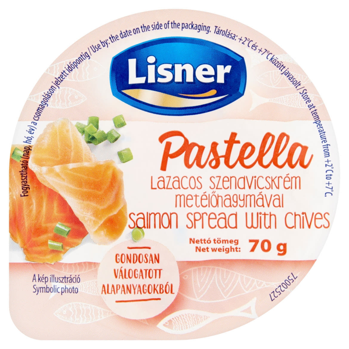 Lisner Pastella lazacos szendvicskrém metélőhagymával 70 g