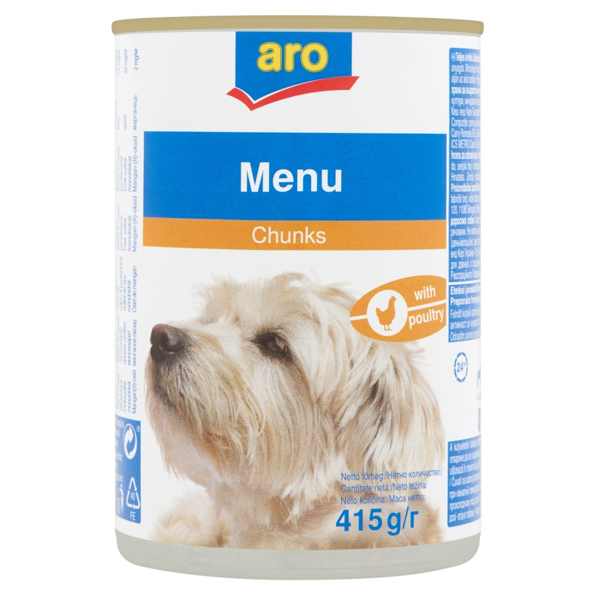 Aro Menu teljes értékű állateledel felnőtt kutyák számára baromfival