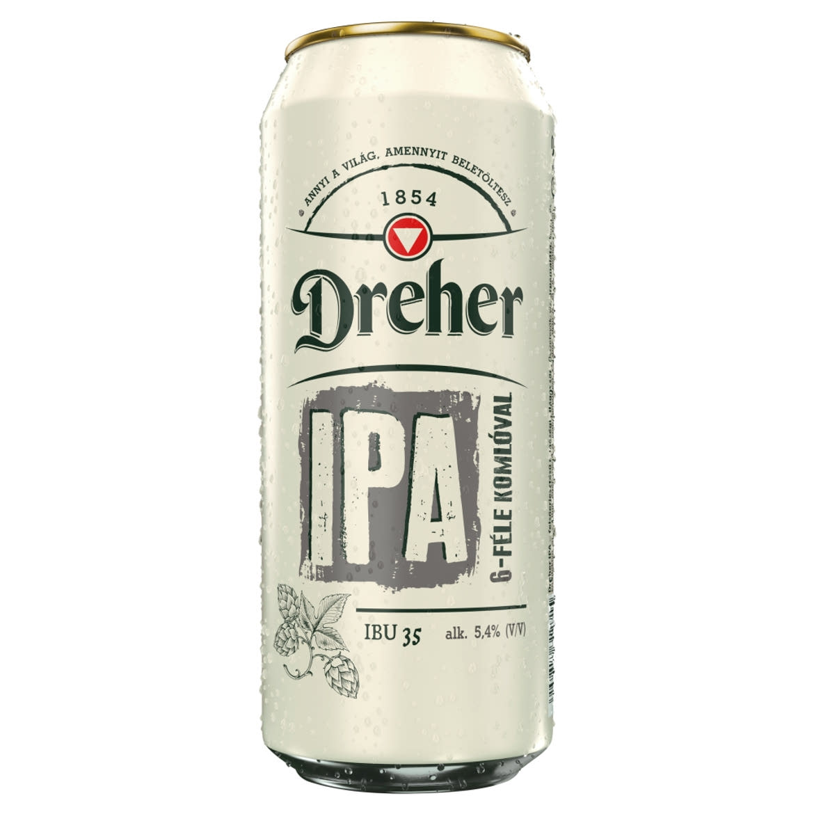Dreher IPA felsőerjesztésű szűrt sör 6-féle komlóval 5,4%