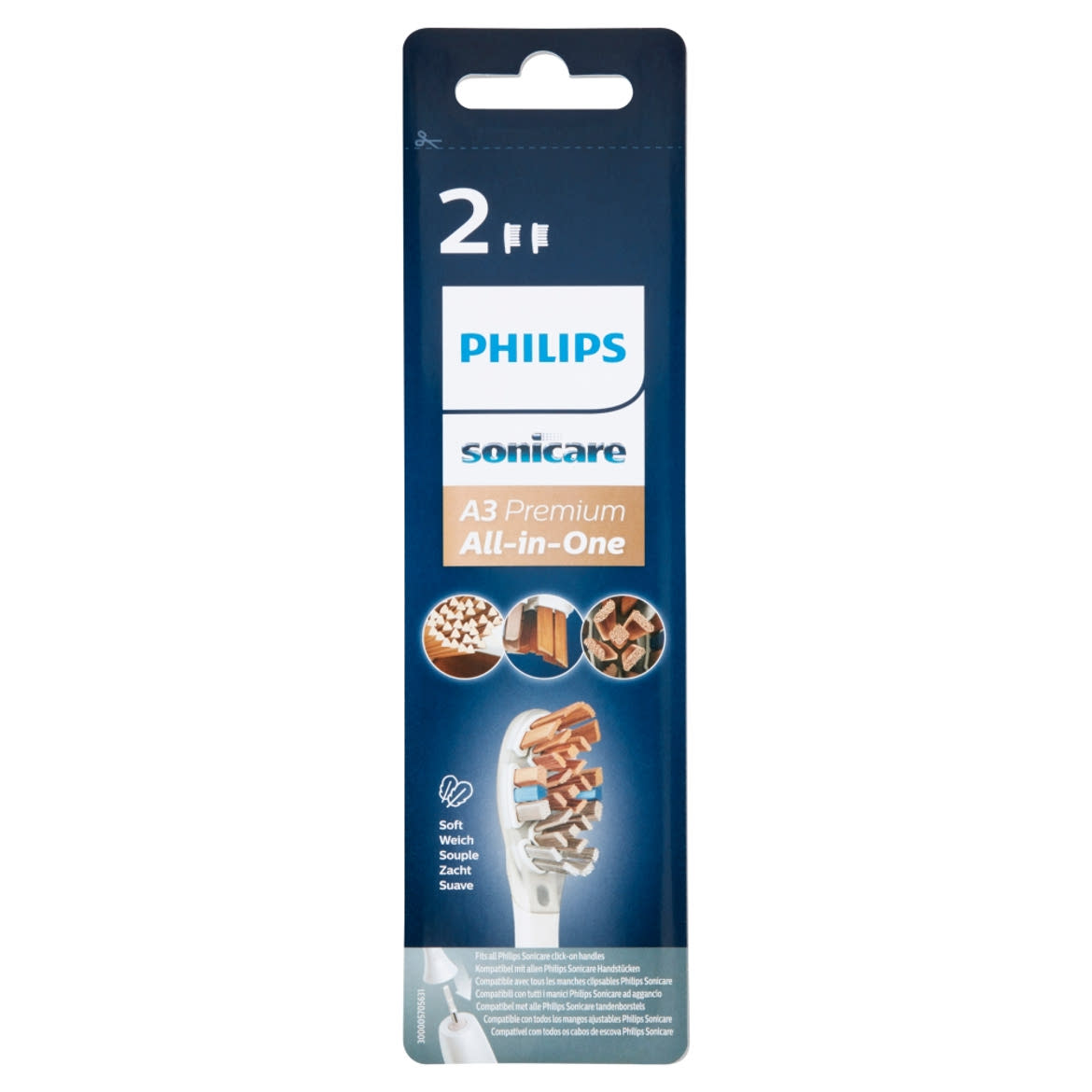 Philips Sonicare A3 Premium All-in-One fehér színű fogkefefej HX9092/10