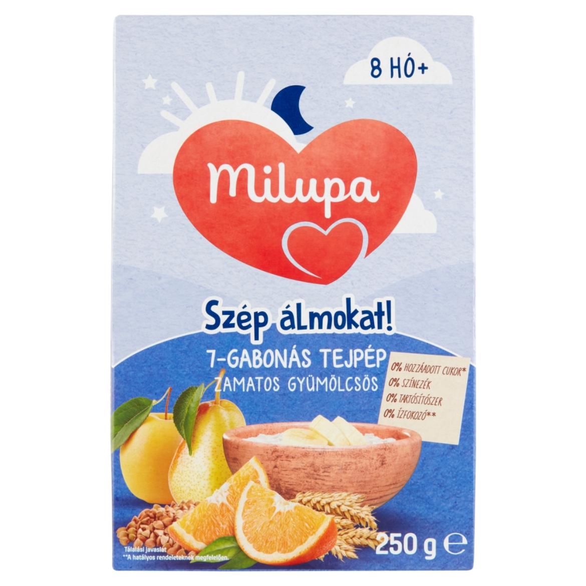 Milupa Szép álmokat! zamatos gyümölcsös 7-gabonás tejpép 8 hó+