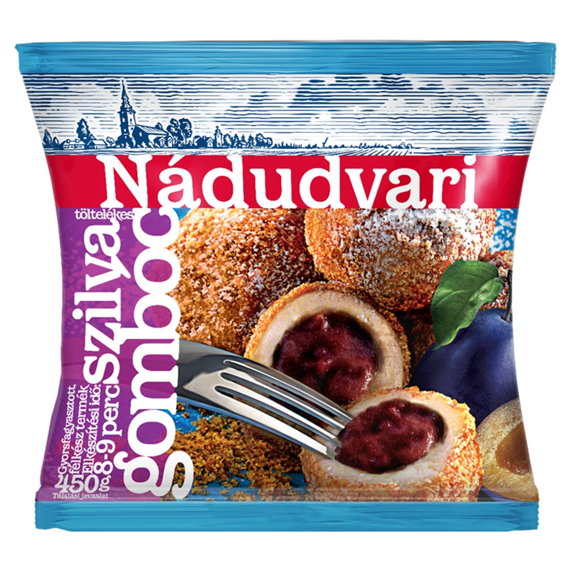 Nádudvari gyorsfagyasztott szilva töltelékes gombóc 450 g