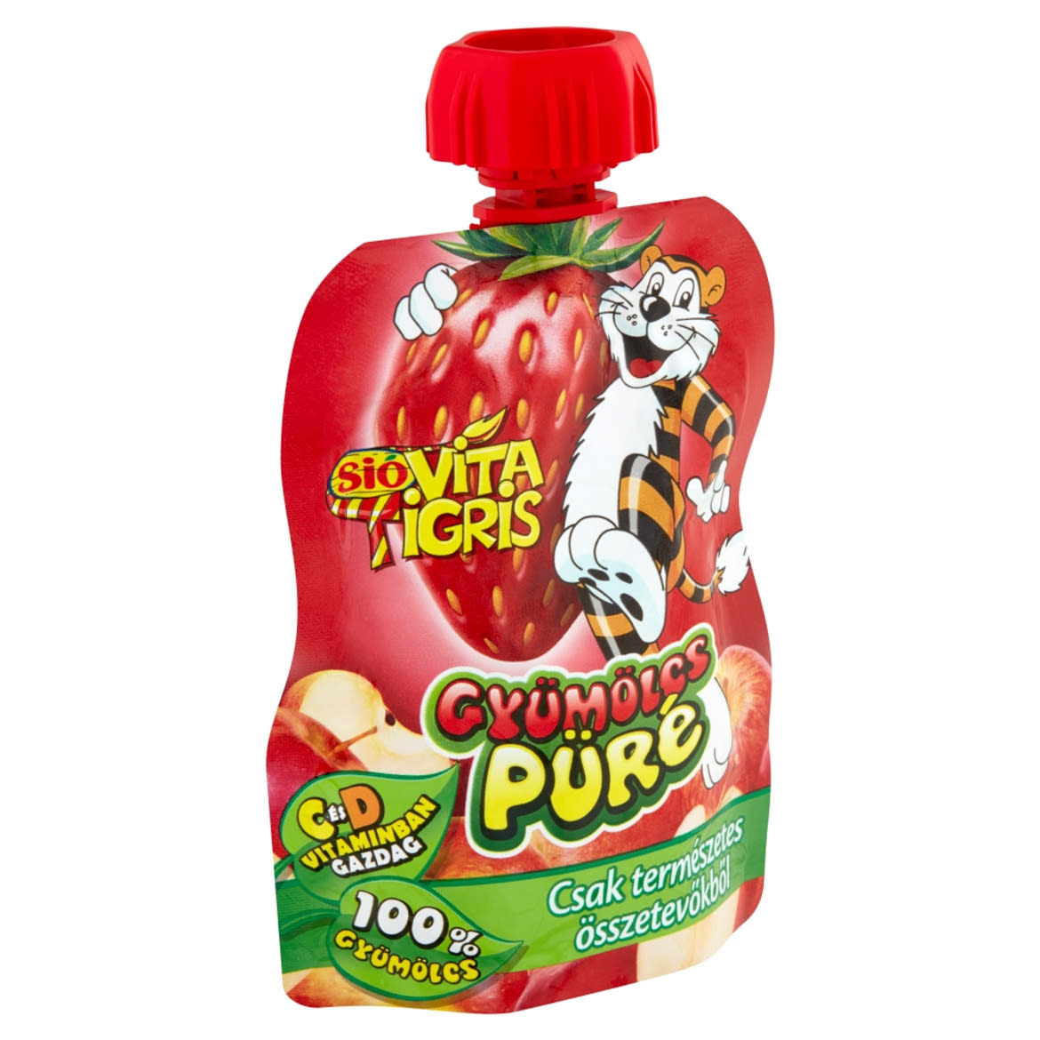 SIÓ Vitatigris Gyümölcs Püré Eper 100%