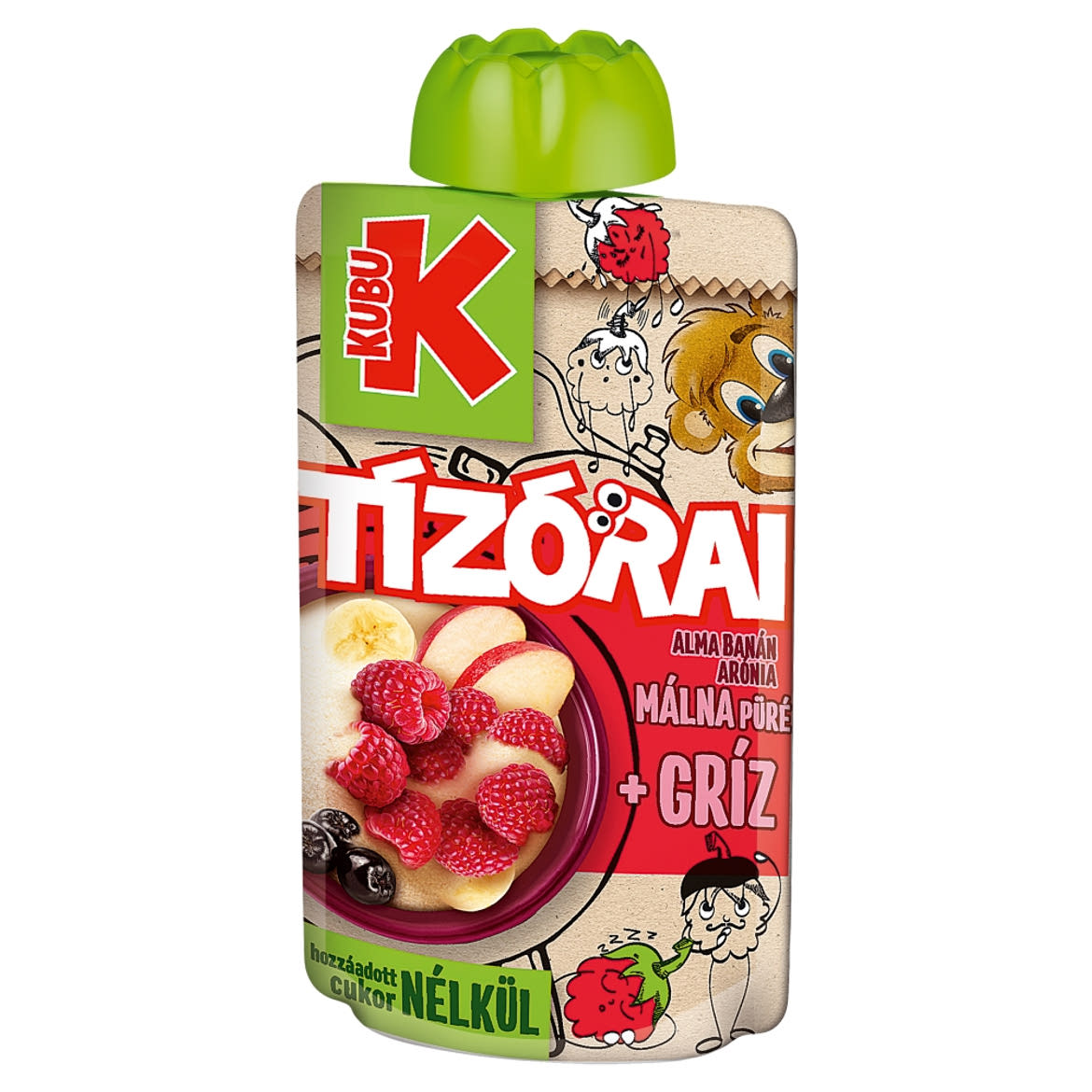 Kubu Tízórai alma-banán-arónia-málna püré búzadarával