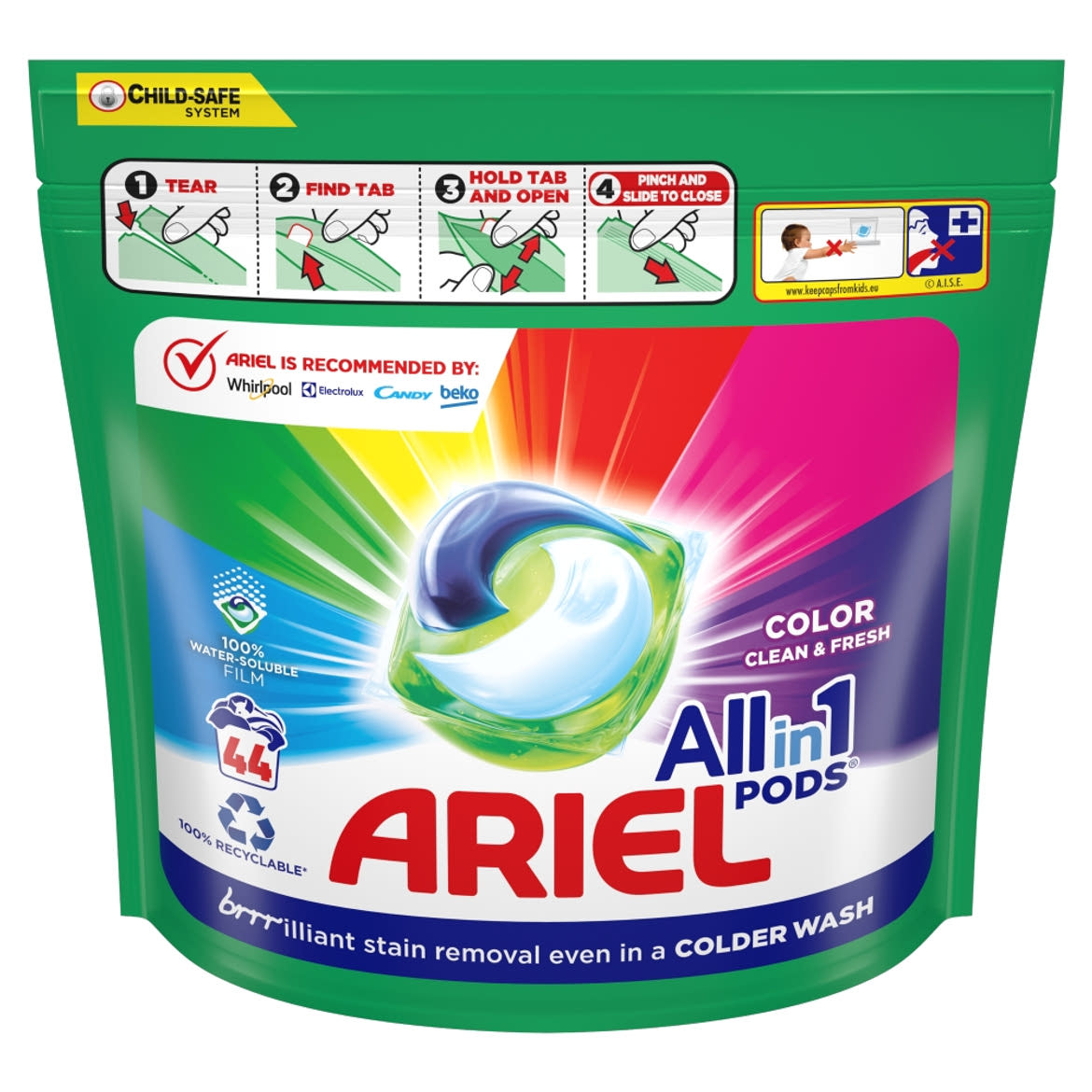 Ariel All-in-1 PODS Color Clean & Fresh Folyékony Mosószerkapszula
