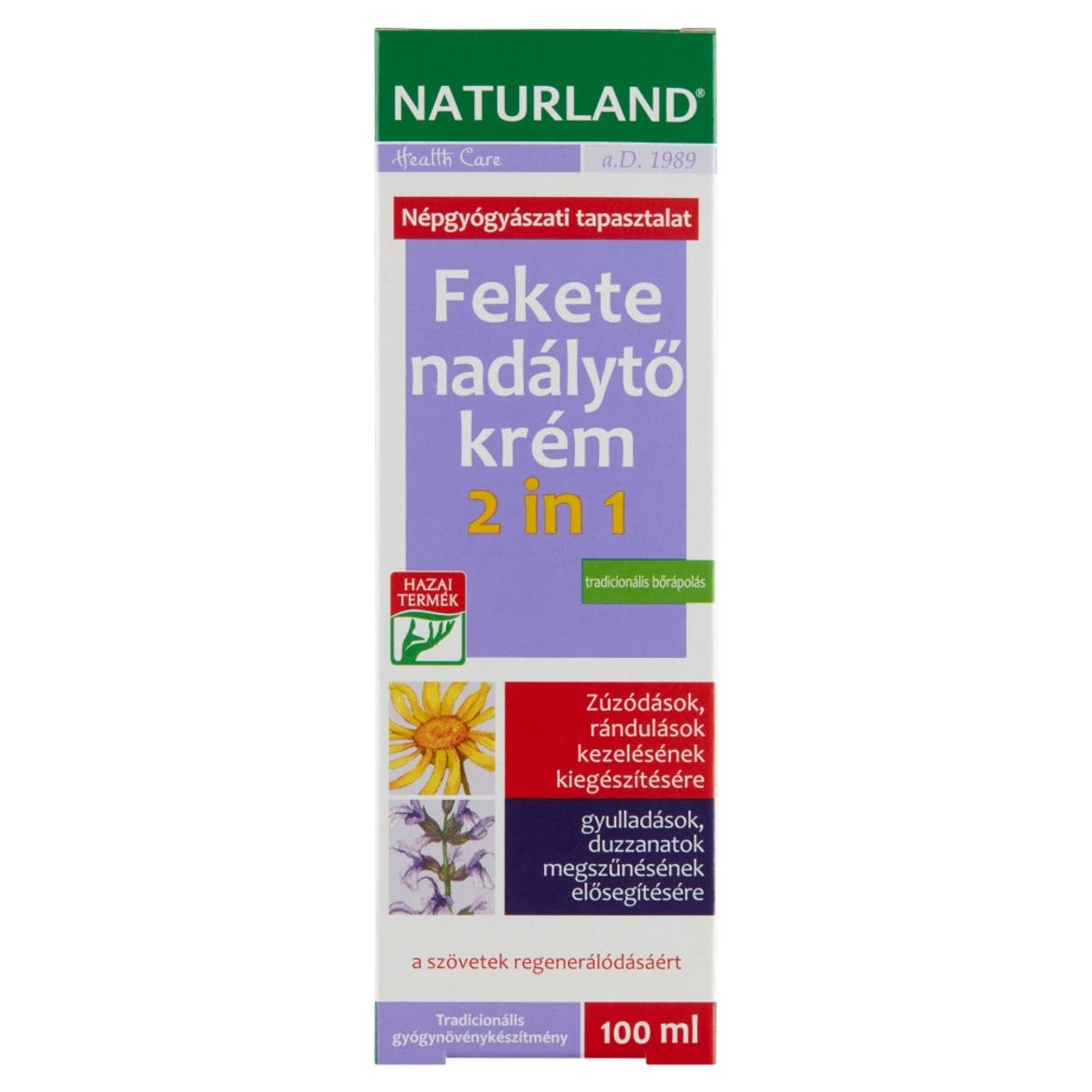 Naturland Health Care 2 in 1 fekete nadÃ¡lytÅ‘ krÃ©m