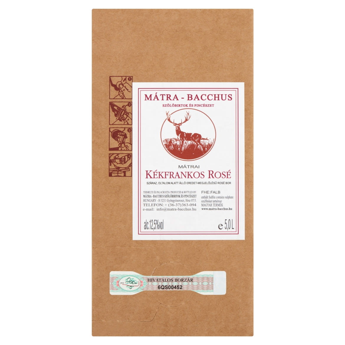 Mátra-Bacchus Mátrai Kékfrankos Rosé száraz rosé bor 12,5%