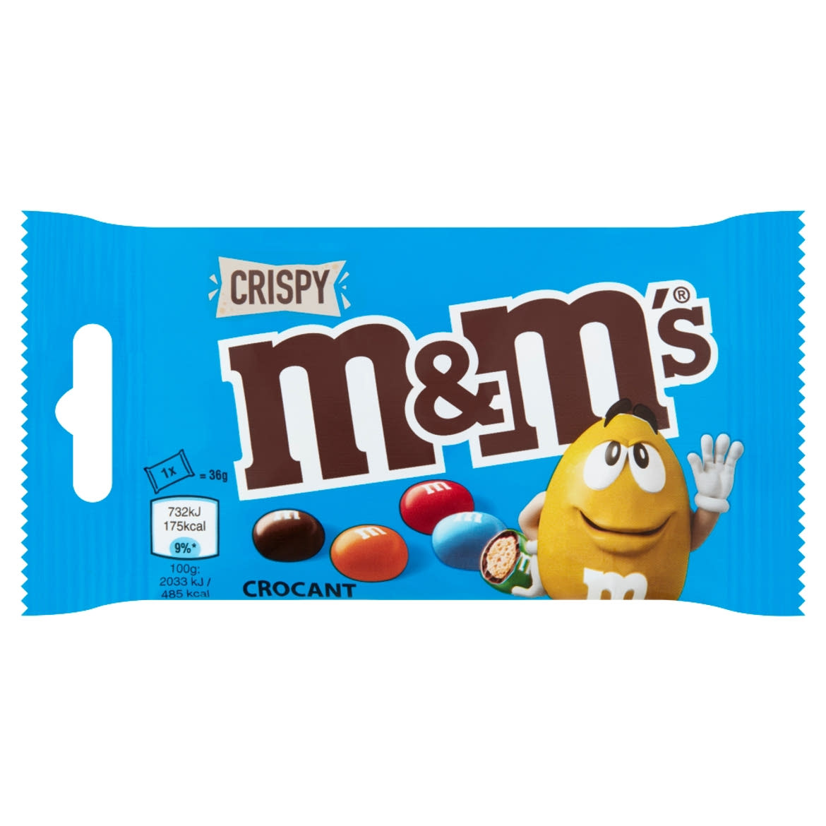 M&M's Crispy tejcsokoládés drazsé cukorbevonattal és ropogós rizzsel a közepén