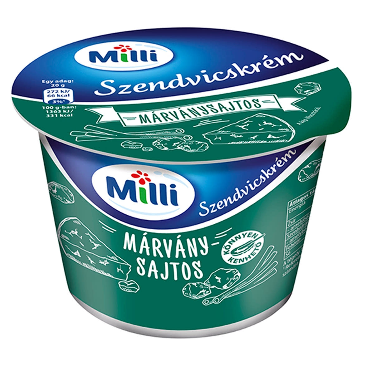 Milli márványsajtos szendvicskrém