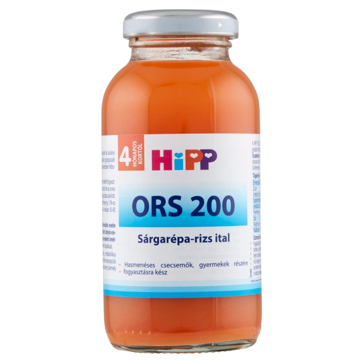 HiPP ORS 200 sárgarépa-rizs ital 4 hónapos kortól