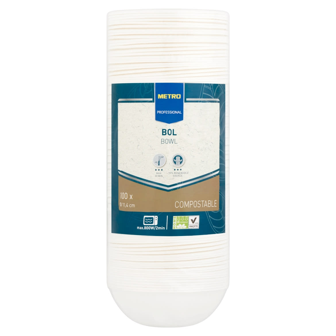 Metro Professional biológiailag lebomló, eldobható, 200 ml-es tál