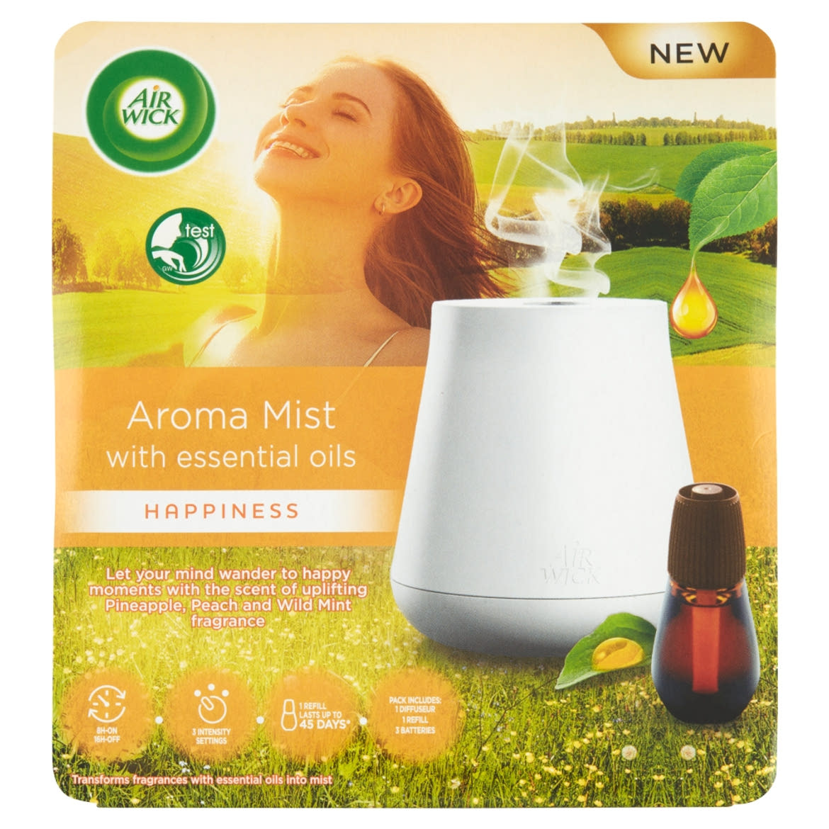 Air Wick Aroma Mist Boldog Pillanatok aroma diffúzor készülék és utántöltő