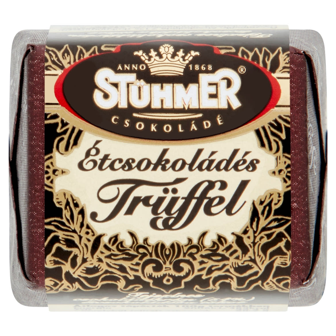 Stühmer Étcsokoládés Trüffel tejszínes csokoládékrém, étcsokoládéba töltve 16 g