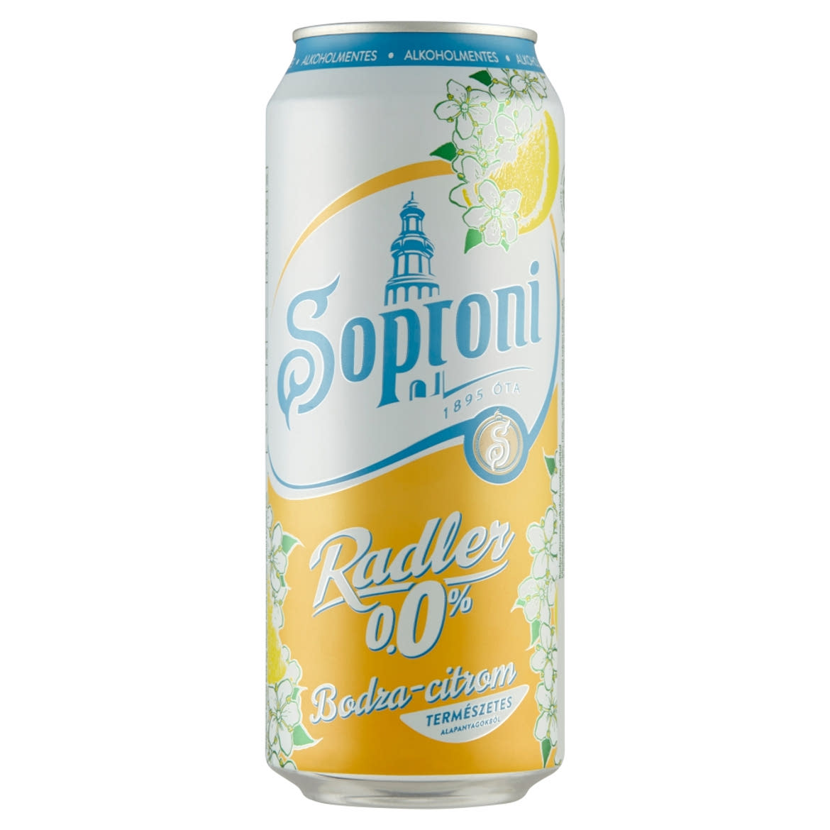 Soproni Radler bodza-citromos alkoholmentes sörital 0,5 l doboz