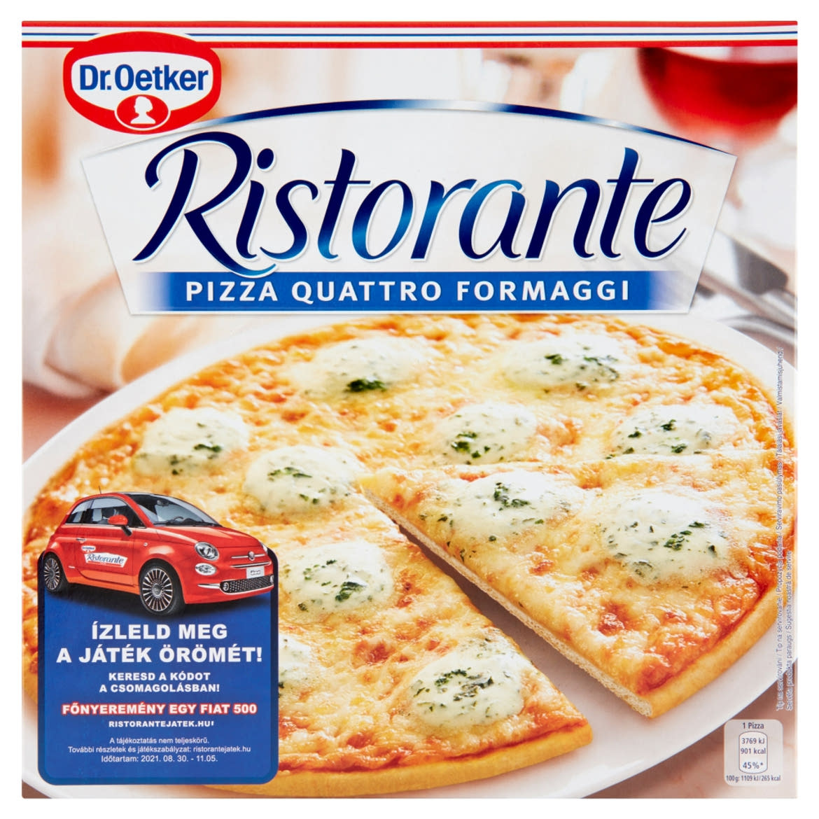 Dr. Oetker Ristorante Pizza Quattro Formaggi gyorsfagyasztott pizza sajttal